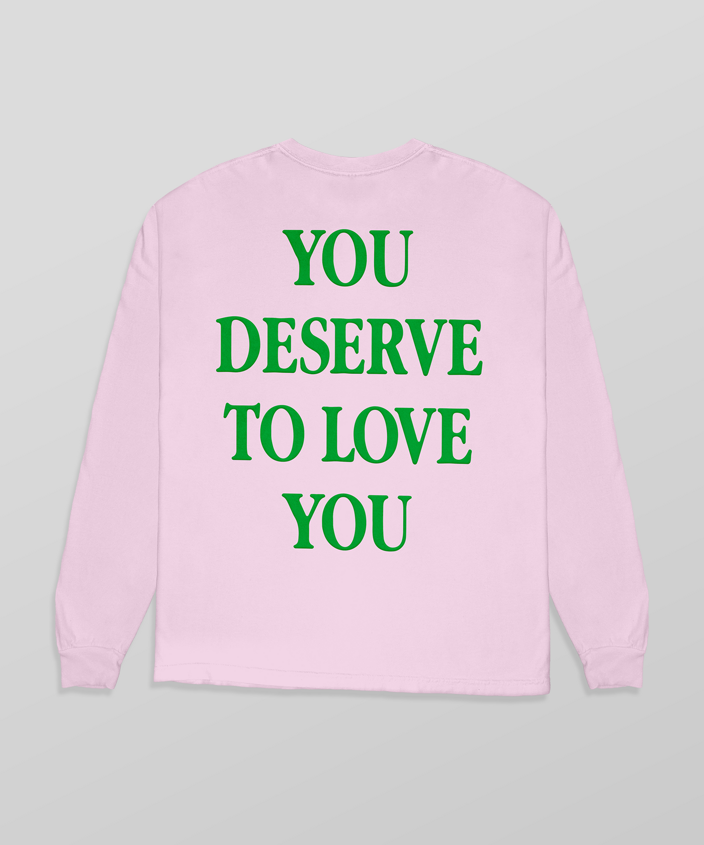 Love You Long Sleeve Shirt Pink (Puffy Print)