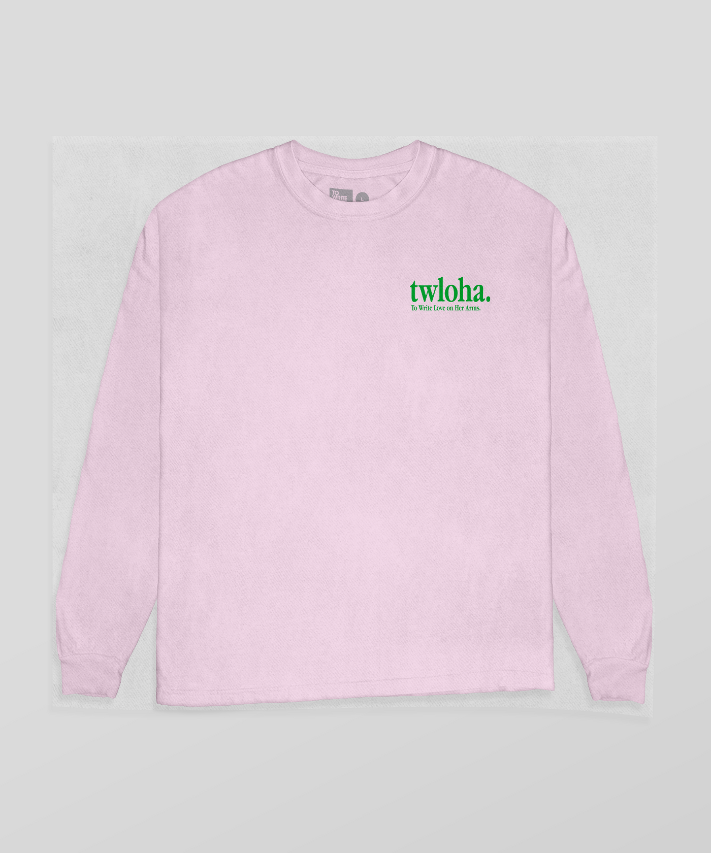 Love You Long Sleeve Shirt Pink (Puffy Print)