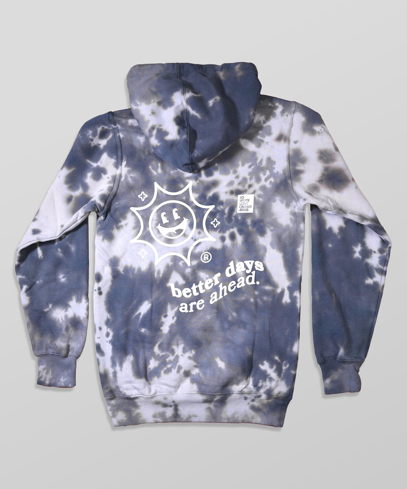 Radiant Grey Hand-Dyed Pullover Hoodie