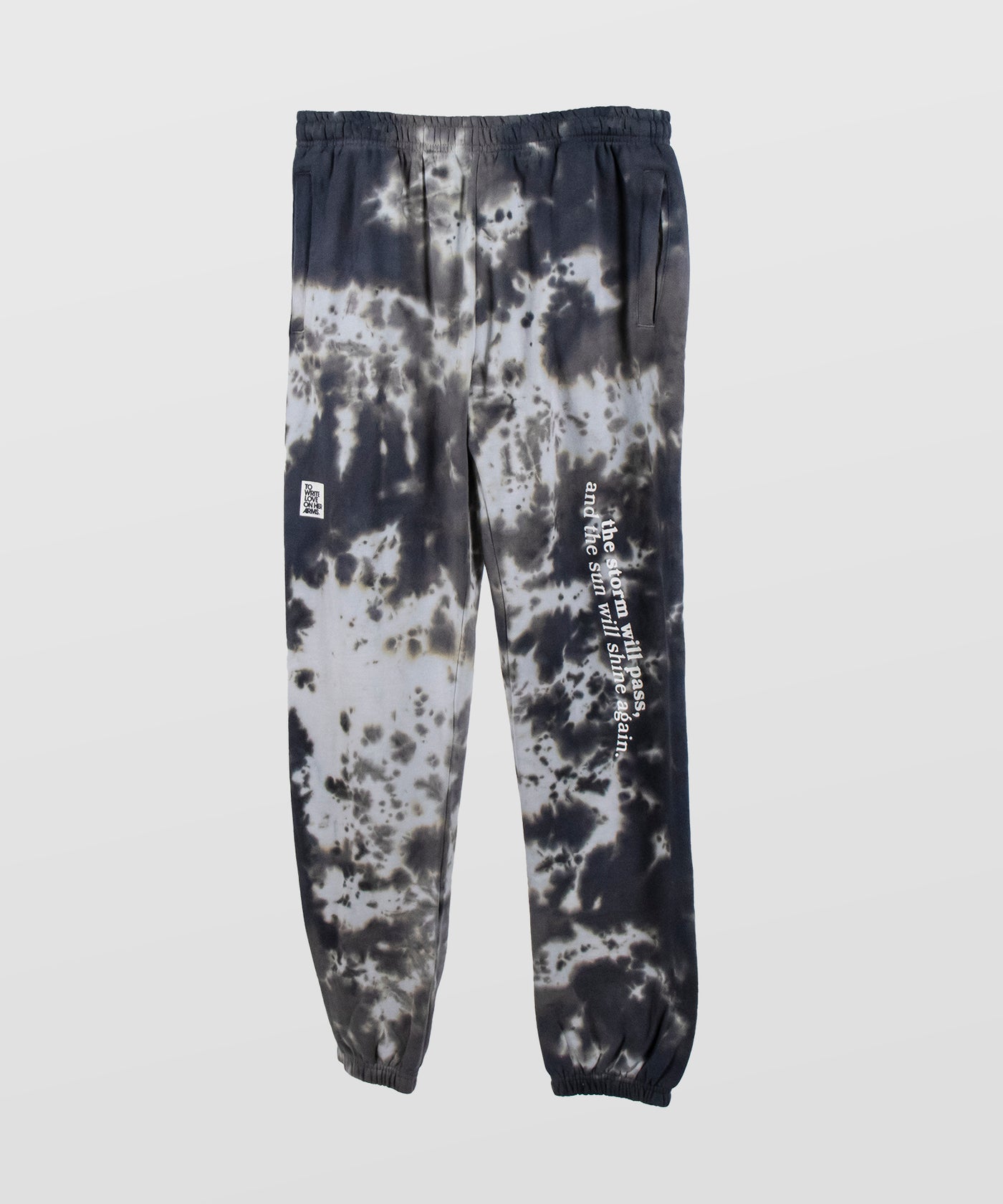 Radiant Grey Hand-Dyed Sweatpants