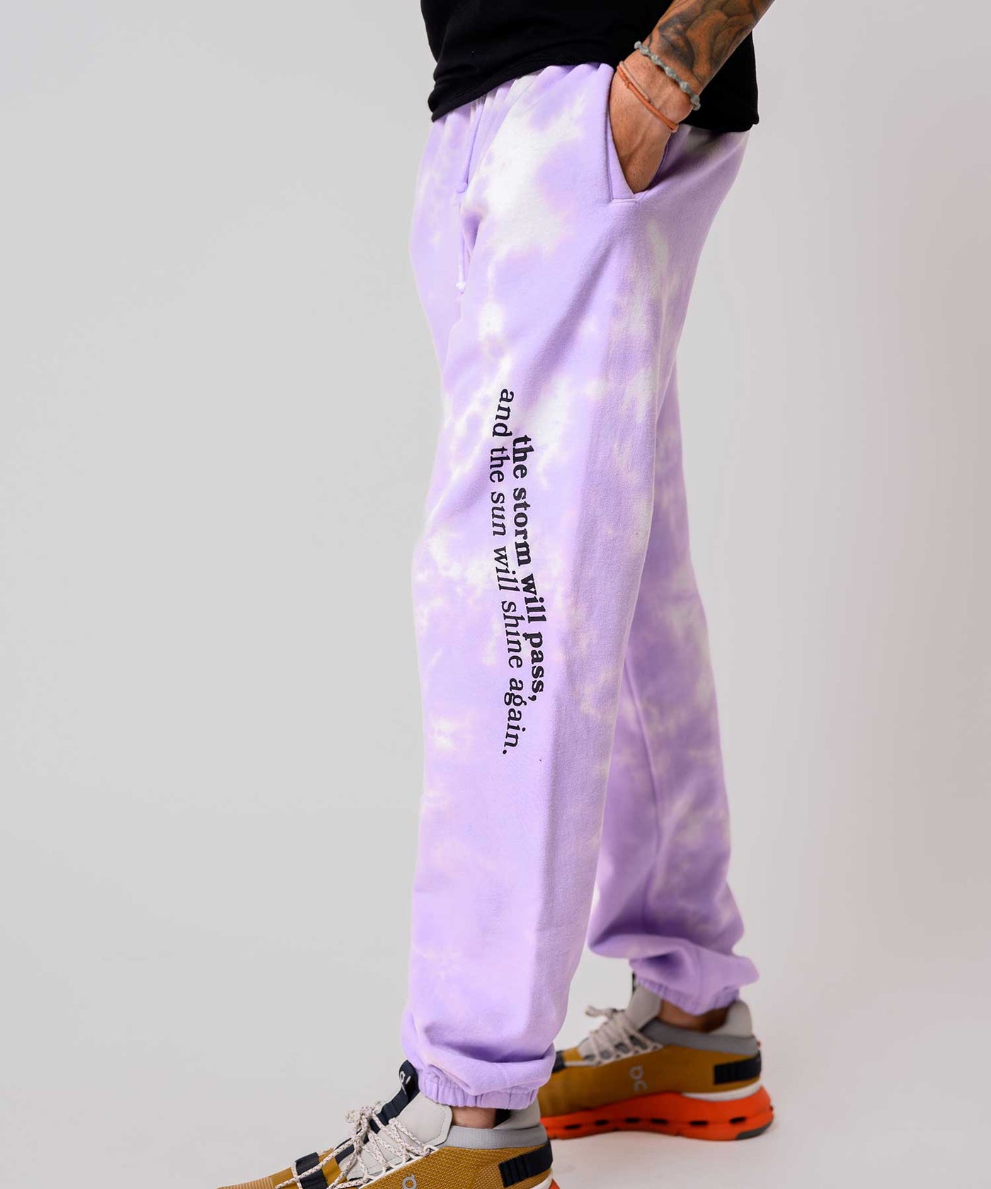 Radiant Lilac Hand-Dyed Sweatpants
