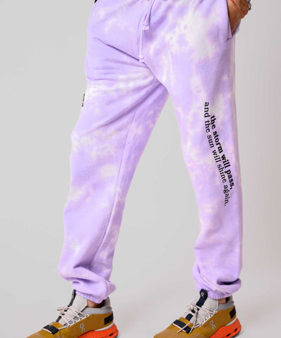 Radiant Lilac Hand-Dyed Sweatpants