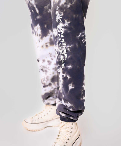 Radiant Grey Hand-Dyed Sweatpants